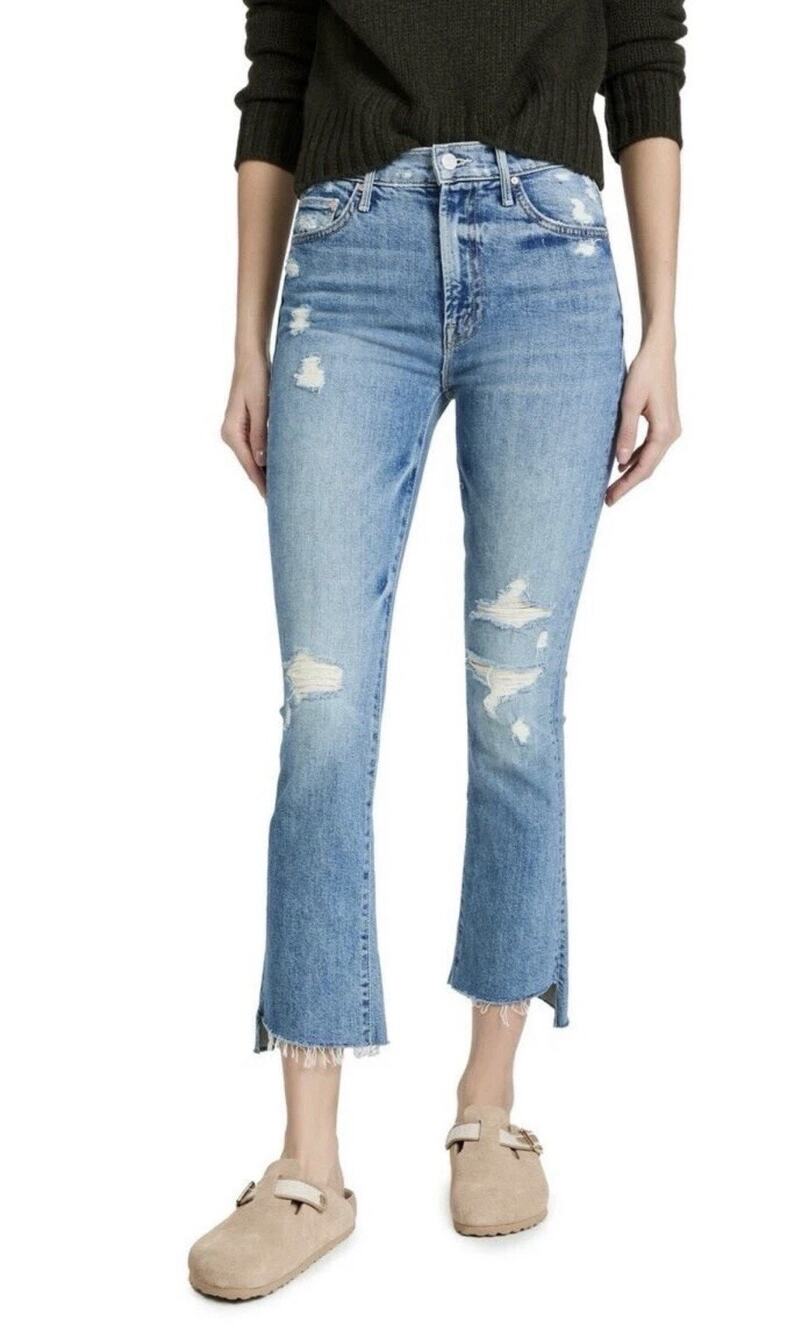 Mother Denim Insider Crop Step Fray 28 Holy Melancholy Revolve Distressed